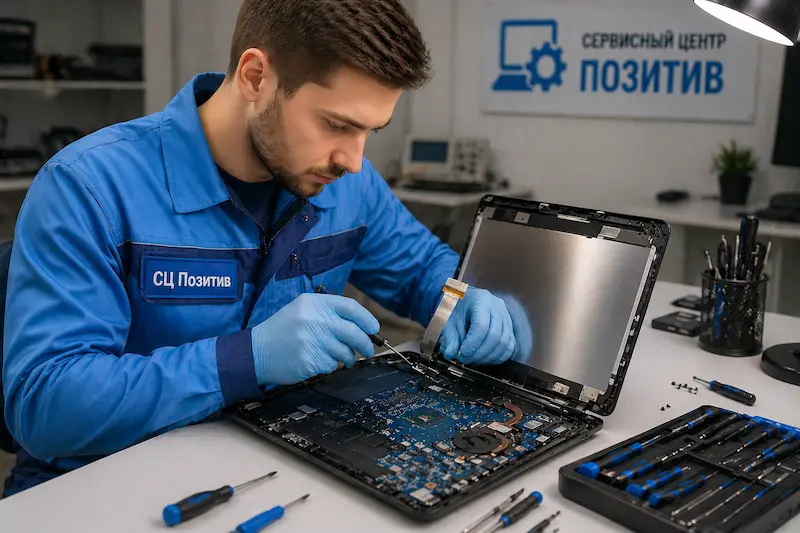 Ремонт шлейфа матрицы ноутбука в Раменском