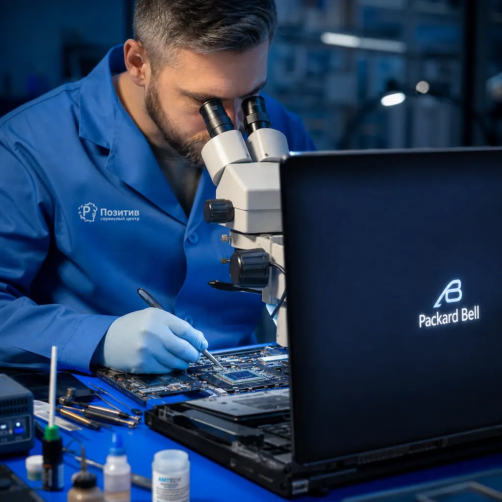 Замена видеокарты ноутбука Packard Bell в Раменском