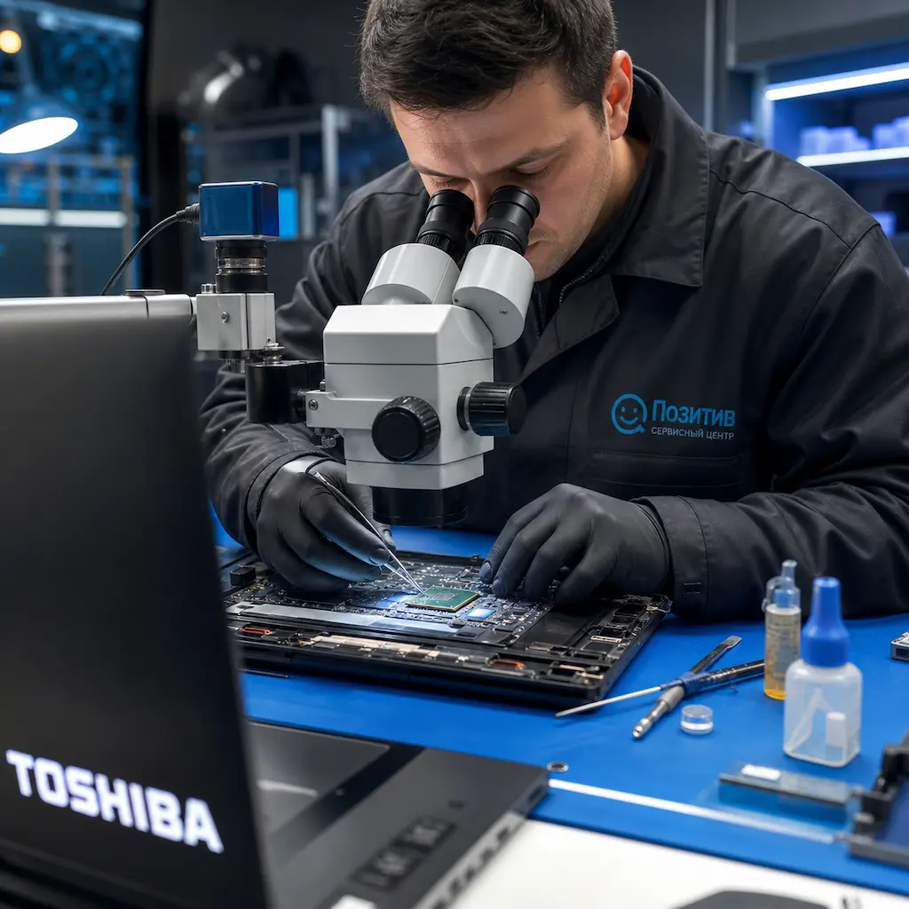 Замена видеокарты ноутбука Toshiba в Раменском