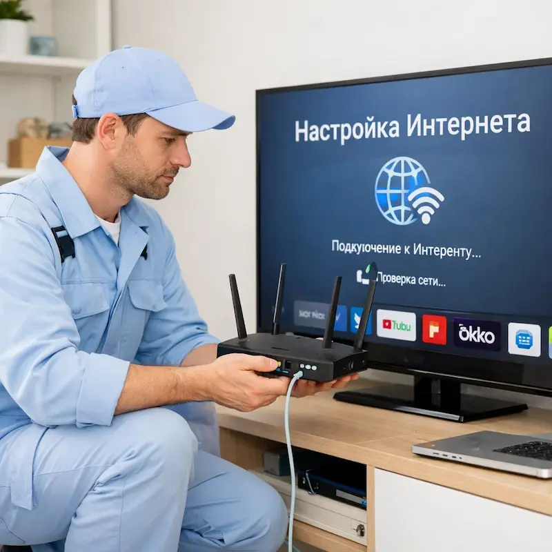 Настройка интернета на телевизоре в Раменском