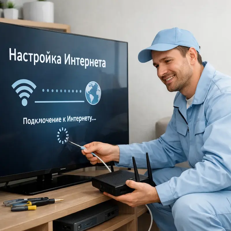 Настройка интернета на ТВ в Раменском